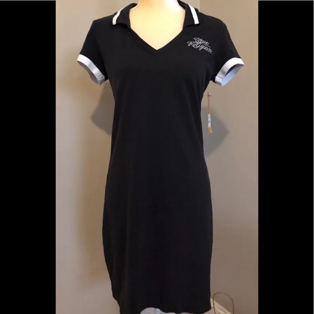 True Religion Embroidered DP V Neck Dress - Picture 5 of 8